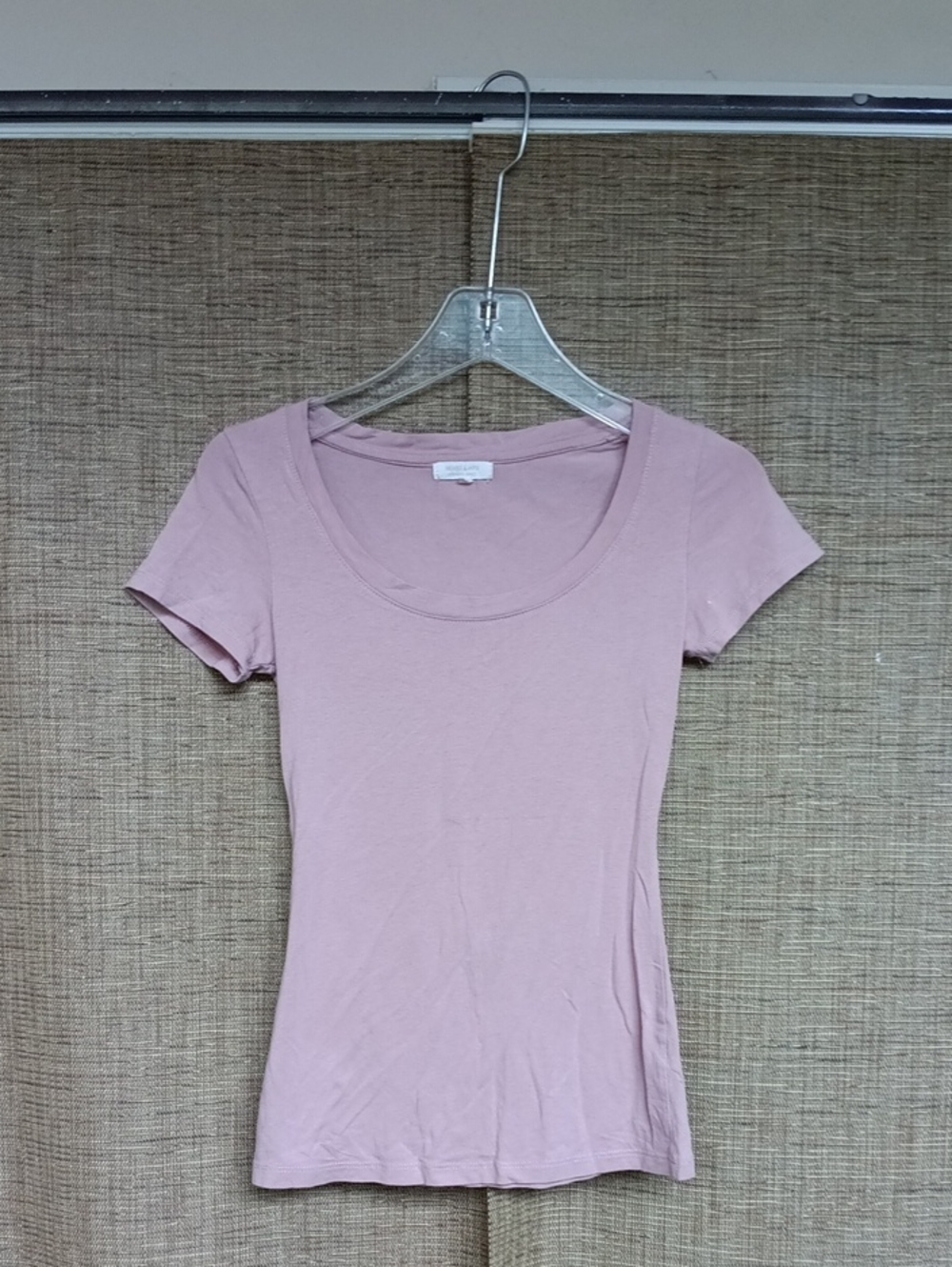 Heart Hips Scoop Neck Short Sleeve Tee - Mauve Pink